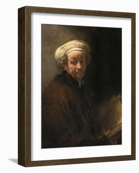 Self-Portrait as the Apostle Paul-Rembrandt van Rijn-Framed Giclee Print