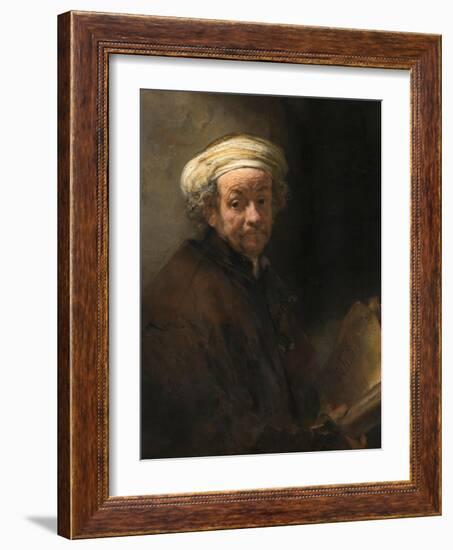 Self-Portrait as the Apostle Paul-Rembrandt van Rijn-Framed Giclee Print