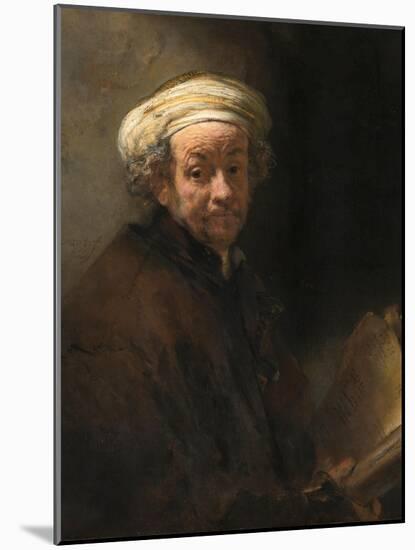 Self-Portrait as the Apostle Paul-Rembrandt van Rijn-Mounted Giclee Print