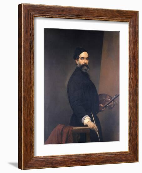 Self-Portrait at Age 57-Francesco Hayez-Framed Giclee Print