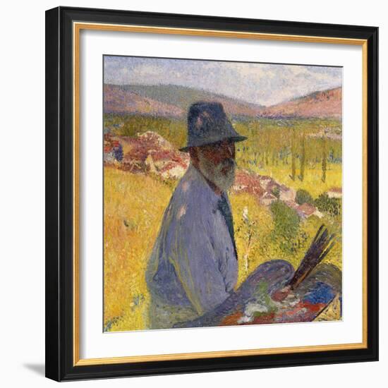 Self Portrait at La Bastide-du-Vert, Autoportrait a La Bastide-du-Vert, 1905-Henri Martin-Framed Giclee Print