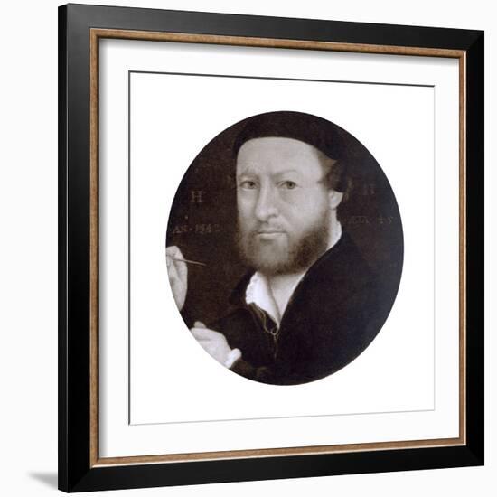 Self Portrait at the Age of 45, 1542-Hans Holbein the Younger-Framed Giclee Print