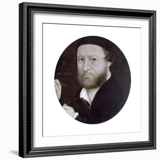 Self Portrait at the Age of 45, 1542-Hans Holbein the Younger-Framed Giclee Print