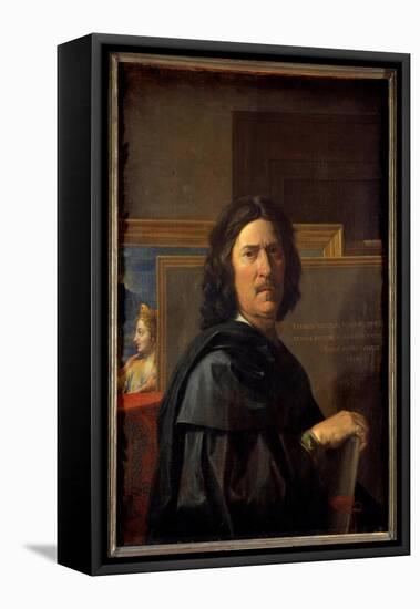 Self-Portrait at the Age of 56, 1650 (Oil on Canvas)-Nicolas Poussin-Framed Premier Image Canvas