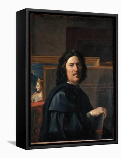 Self-Portrait at the Age of 56 - Oil on Canvas, 1650-Nicolas Poussin-Framed Premier Image Canvas