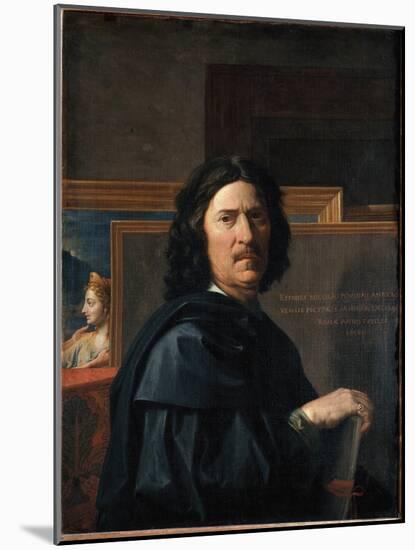 Self-Portrait at the Age of 56 - Oil on Canvas, 1650-Nicolas Poussin-Mounted Giclee Print