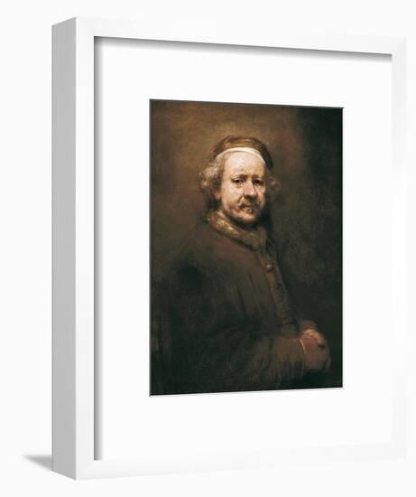 Self-Portrait at the Age of 63-Rembrandt van Rijn-Framed Premium Giclee Print