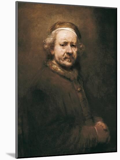 Self-Portrait at the Age of 63-Rembrandt van Rijn-Mounted Art Print