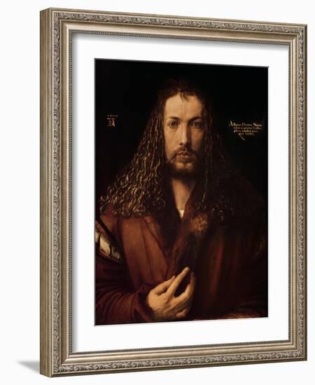 Self Portrait at the Age of Twenty-Eight, 1500-Albrecht Dürer-Framed Giclee Print