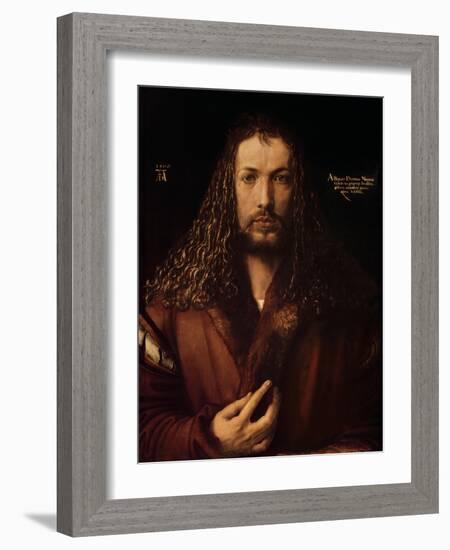 Self Portrait at the Age of Twenty-Eight, 1500-Albrecht Dürer-Framed Giclee Print