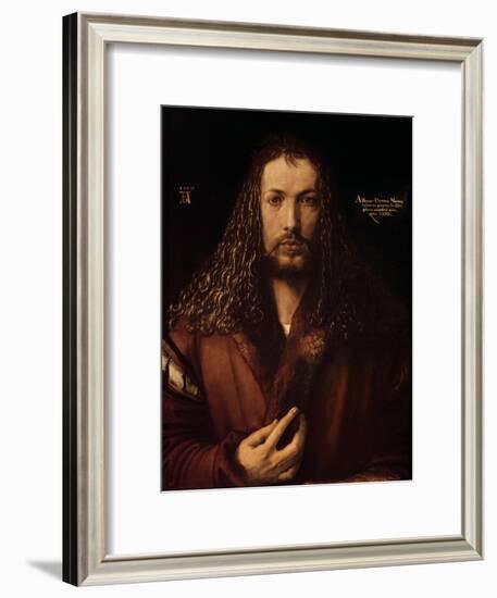 Self Portrait at the Age of Twenty-Eight, 1500-Albrecht Dürer-Framed Giclee Print