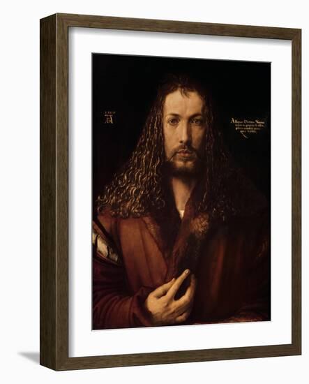 Self Portrait at the Age of Twenty-Eight, 1500-Albrecht Dürer-Framed Giclee Print