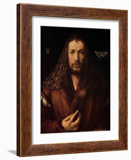 Self Portrait at the Age of Twenty-Eight, 1500-Albrecht Dürer-Framed Giclee Print