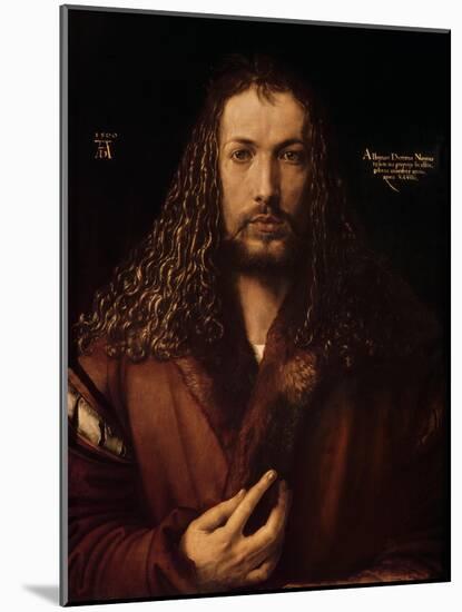 Self Portrait at the Age of Twenty-Eight, 1500-Albrecht Dürer-Mounted Giclee Print