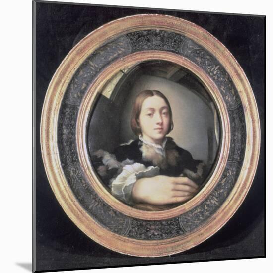 Self Portrait at the Mirror-Parmigianino-Mounted Giclee Print