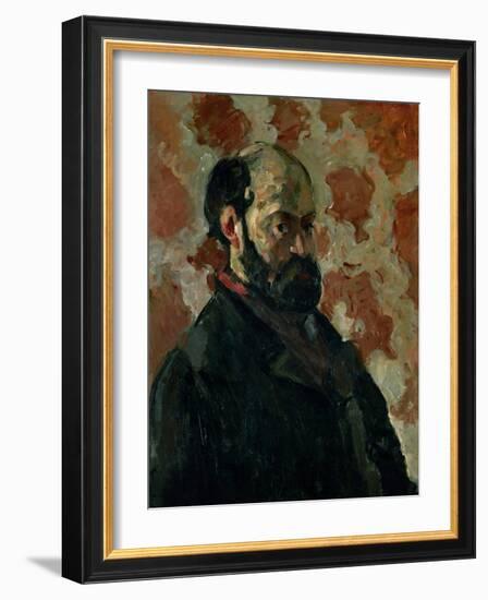 Self-Portrait Before a Pink Background, circa 1875-Paul Cézanne-Framed Giclee Print