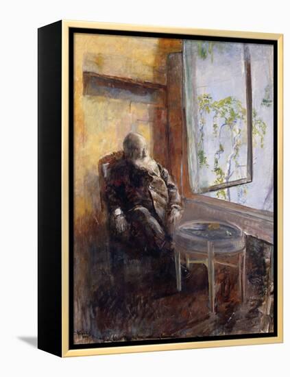 Self-Portrait by the Window-Christian Krohg-Framed Premier Image Canvas