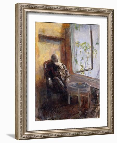 Self-Portrait by the Window-Christian Krohg-Framed Giclee Print