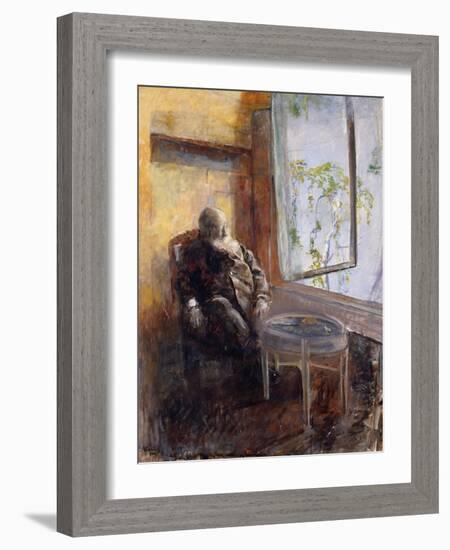 Self-Portrait by the Window-Christian Krohg-Framed Giclee Print