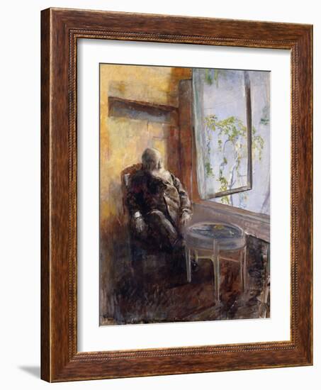 Self-Portrait by the Window-Christian Krohg-Framed Giclee Print