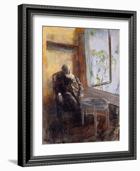 Self-Portrait by the Window-Christian Krohg-Framed Giclee Print