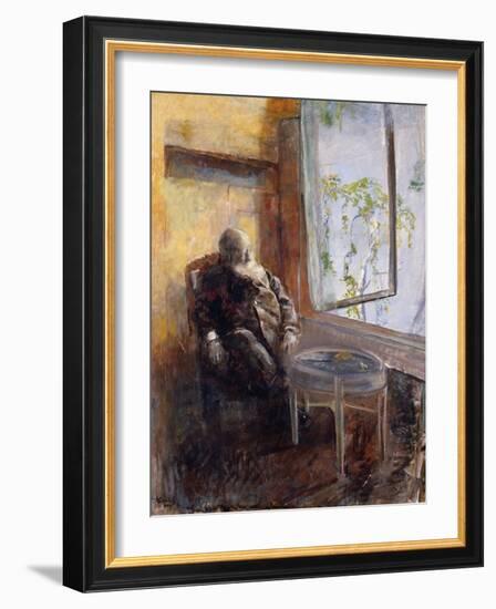 Self-Portrait by the Window-Christian Krohg-Framed Giclee Print