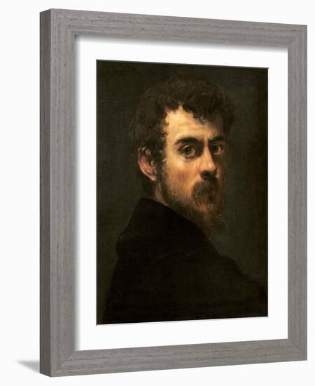 Self-Portrait, C.1546-48 (Oil on Canvas)-Jacopo Robusti Tintoretto-Framed Giclee Print