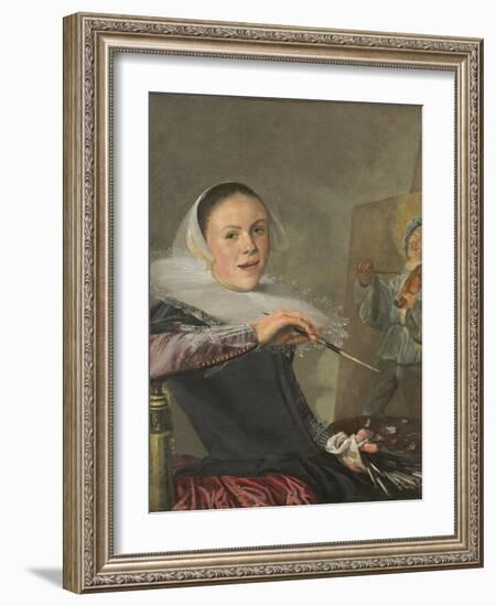 Self-Portrait, C. 1630-Judith Leyster-Framed Giclee Print