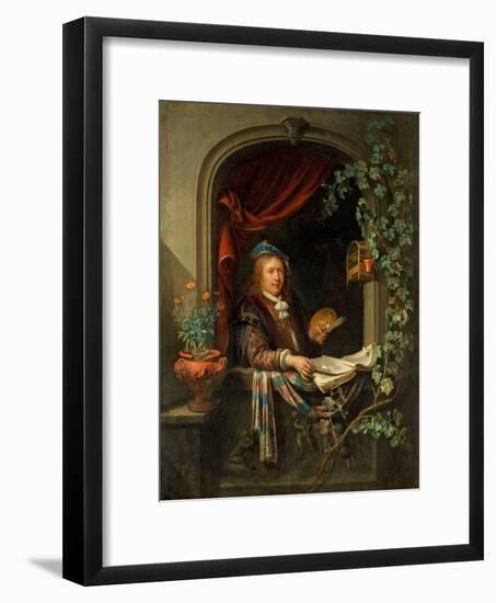 Self Portrait, c.1665-Gerrit or Gerard Dou-Framed Giclee Print