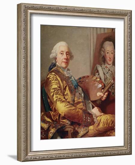 Self Portrait, C.1790 (Oil on Canvas)-Alexander Roslin-Framed Giclee Print