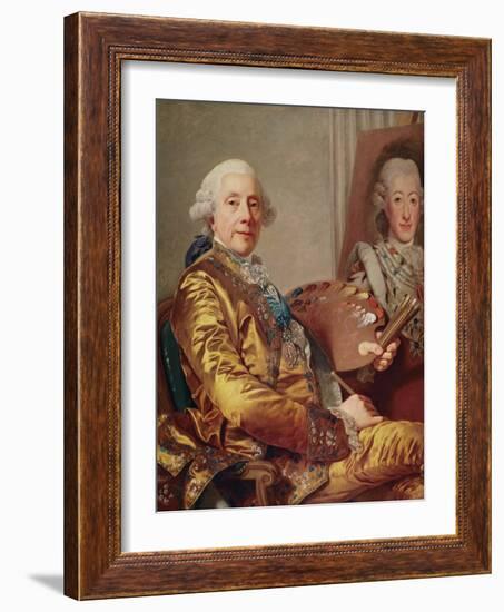 Self Portrait, C.1790 (Oil on Canvas)-Alexander Roslin-Framed Giclee Print