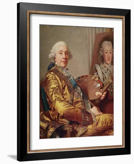 Self Portrait, C.1790 (Oil on Canvas)-Alexander Roslin-Framed Giclee Print