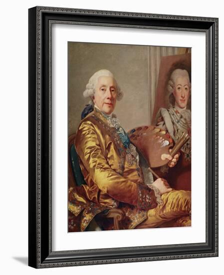 Self Portrait, C.1790 (Oil on Canvas)-Alexander Roslin-Framed Giclee Print