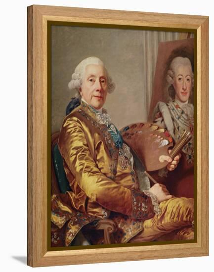 Self Portrait, C.1790 (Oil on Canvas)-Alexander Roslin-Framed Premier Image Canvas