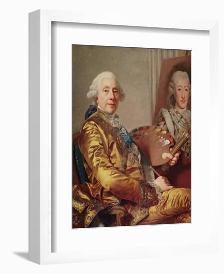 Self Portrait, C.1790 (Oil on Canvas)-Alexander Roslin-Framed Giclee Print