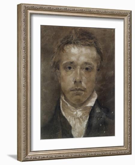 Self-Portrait, C.1824 (Black Chalk, Heightened with White, on Buff Paper)-Samuel Palmer-Framed Giclee Print