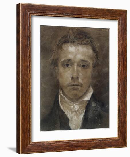 Self-Portrait, C.1824 (Black Chalk, Heightened with White, on Buff Paper)-Samuel Palmer-Framed Giclee Print