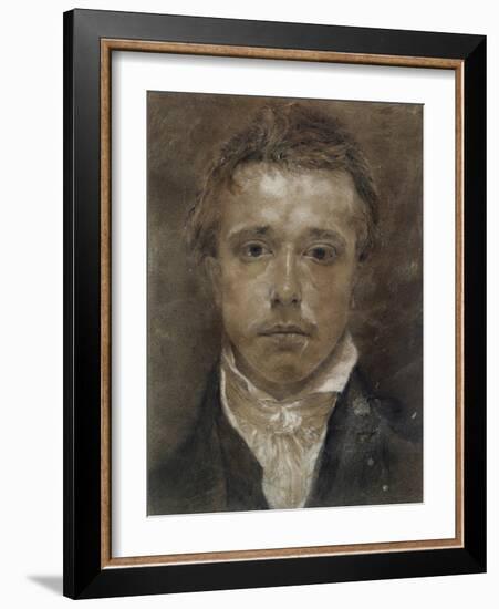 Self-Portrait, C.1824 (Black Chalk, Heightened with White, on Buff Paper)-Samuel Palmer-Framed Giclee Print