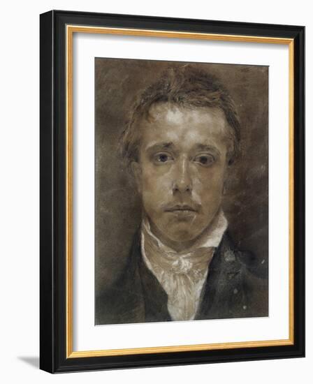 Self-Portrait, C.1824 (Black Chalk, Heightened with White, on Buff Paper)-Samuel Palmer-Framed Giclee Print