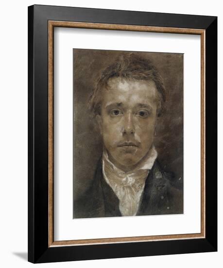 Self-Portrait, C.1824 (Black Chalk, Heightened with White, on Buff Paper)-Samuel Palmer-Framed Giclee Print