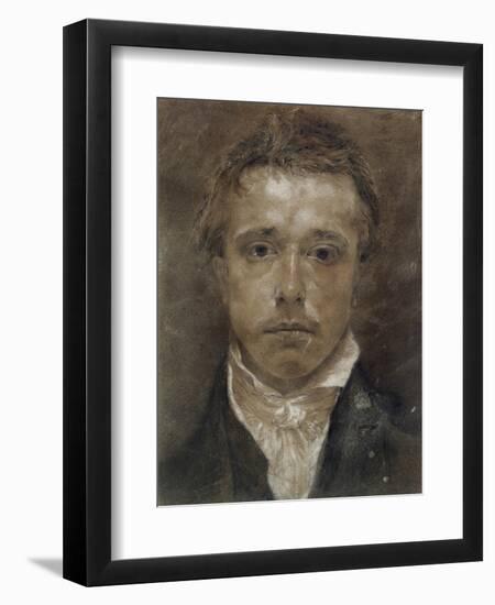 Self-Portrait, C.1824 (Black Chalk, Heightened with White, on Buff Paper)-Samuel Palmer-Framed Giclee Print