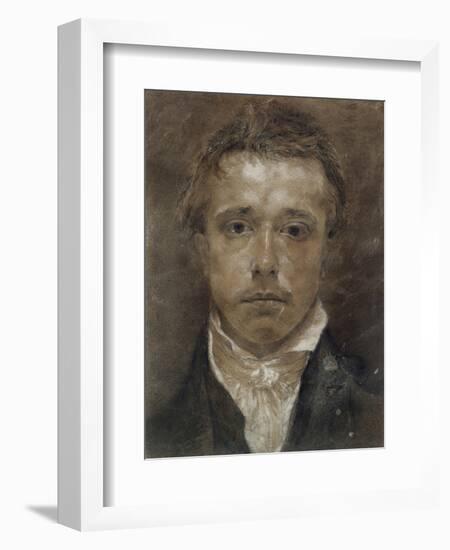 Self-Portrait, C.1824 (Black Chalk, Heightened with White, on Buff Paper)-Samuel Palmer-Framed Giclee Print