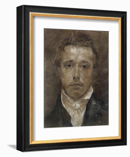 Self-Portrait, C.1824 (Black Chalk, Heightened with White, on Buff Paper)-Samuel Palmer-Framed Giclee Print