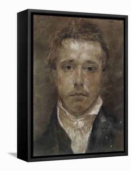 Self-Portrait, C.1824 (Black Chalk, Heightened with White, on Buff Paper)-Samuel Palmer-Framed Premier Image Canvas