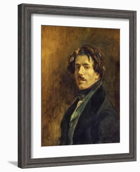 Self-Portrait, C. 1837-Eugene Delacroix-Framed Giclee Print