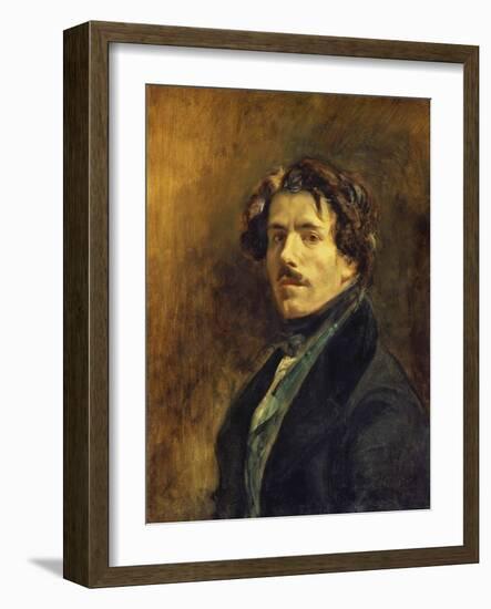 Self-Portrait, C. 1837-Eugene Delacroix-Framed Giclee Print