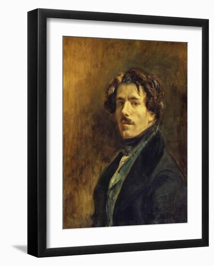 Self-Portrait, C. 1837-Eugene Delacroix-Framed Giclee Print