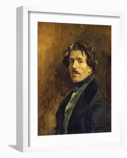 Self-Portrait, C. 1837-Eugene Delacroix-Framed Giclee Print