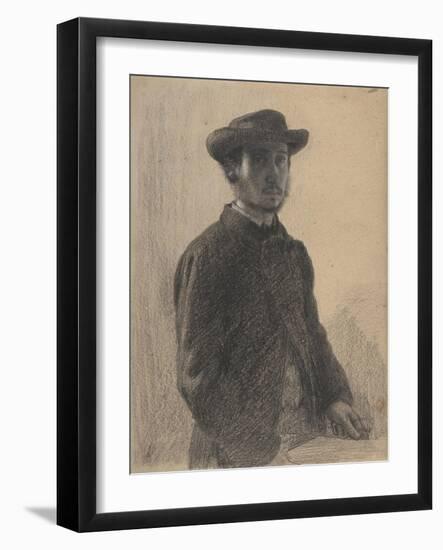 Self-Portrait, c.1857-Edgar Degas-Framed Giclee Print