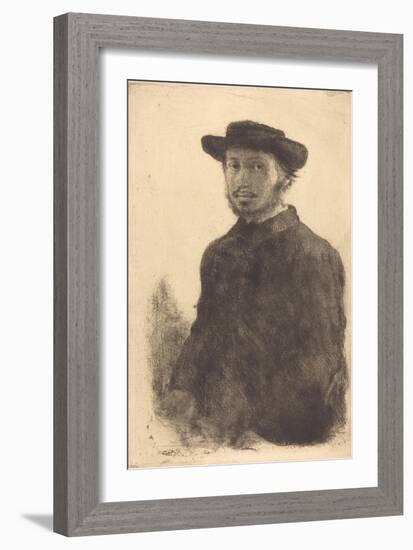 Self Portrait, c.1857-Edgar Degas-Framed Giclee Print